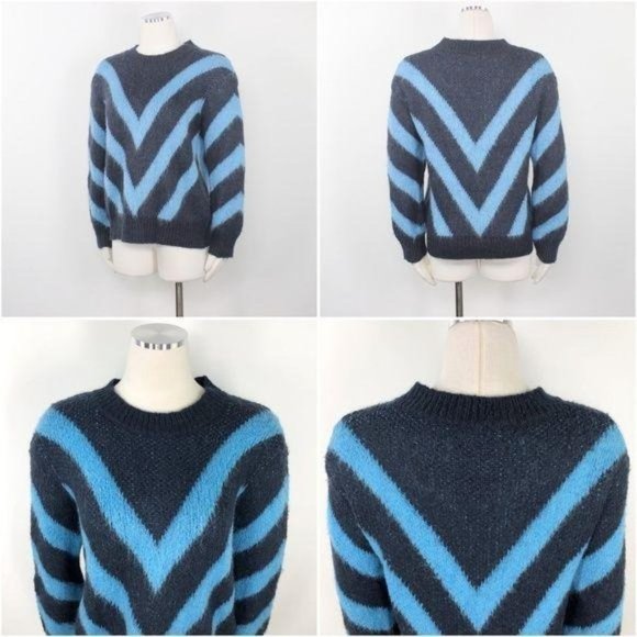 Sandro Paris M Sweater Stooges Mohair Oversized VG - Picture 3 of 10